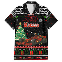 Monaco Christmas Hawaiian Shirt with Race Car Christmas Tree and Snowflake Holiday - Wonder Print Shop