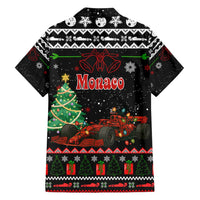 Monaco Christmas Hawaiian Shirt with Race Car Christmas Tree and Snowflake Holiday - Wonder Print Shop