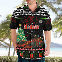Monaco Christmas Hawaiian Shirt with Race Car Christmas Tree and Snowflake Holiday - Wonder Print Shop