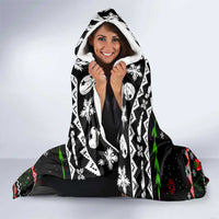 Monaco Christmas Hooded Blanket with Race Car Christmas Tree and Snowflake Holiday - Wonder Print Shop