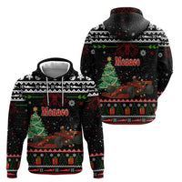 Monaco Christmas Hoodie with Race Car Christmas Tree and Snowflake Holiday - Wonder Print Shop