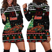 Monaco Christmas Hoodie Dress with Race Car Christmas Tree and Snowflake Holiday - Wonder Print Shop