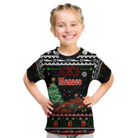 Monaco Christmas Kid T Shirt with Race Car Christmas Tree and Snowflake Holiday - Wonder Print Shop
