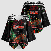 Monaco Christmas Kimono Sleeve Blouse with Race Car Christmas Tree and Snowflake Holiday - Wonder Print Shop