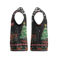 Monaco Christmas Knitted V-Neck Vest with Race Car Christmas Tree and Snowflake Holiday - Wonder Print Shop