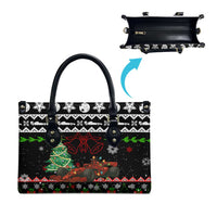Monaco Christmas Leather Bag with Race Car Christmas Tree and Snowflake Holiday - Wonder Print Shop