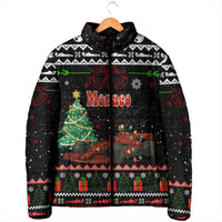 Monaco Christmas Padded Jacket with Race Car Christmas Tree and Snowflake Holiday - Wonder Print Shop