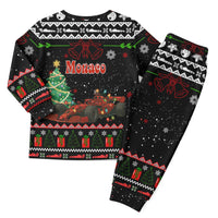 Monaco Christmas Pajama Set with Race Car Christmas Tree and Snowflake Holiday - Wonder Print Shop