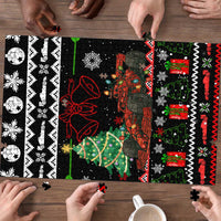 Monaco Christmas Puzzle with Race Car Christmas Tree and Snowflake Holiday - Wonder Print Shop