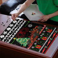 Monaco Christmas Puzzle with Race Car Christmas Tree and Snowflake Holiday - Wonder Print Shop