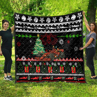 Monaco Christmas Quilt with Race Car Christmas Tree and Snowflake Holiday - Wonder Print Shop