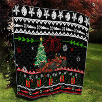 Monaco Christmas Quilt with Race Car Christmas Tree and Snowflake Holiday - Wonder Print Shop