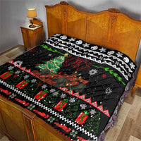 Monaco Christmas Quilt with Race Car Christmas Tree and Snowflake Holiday - Wonder Print Shop