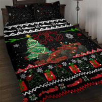 Monaco Christmas Quilt Bed Set with Race Car Christmas Tree and Snowflake Holiday - Wonder Print Shop