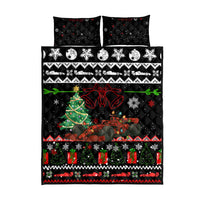 Monaco Christmas Quilt Bed Set with Race Car Christmas Tree and Snowflake Holiday - Wonder Print Shop