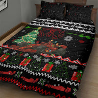 Monaco Christmas Quilt Bed Set with Race Car Christmas Tree and Snowflake Holiday - Wonder Print Shop
