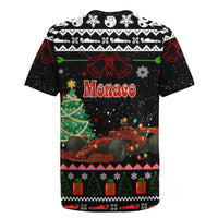 Monaco Christmas Rugby Jersey with Race Car Christmas Tree and Snowflake Holiday - Wonder Print Shop
