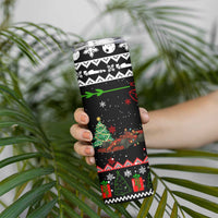Monaco Christmas Skinny Tumbler with Race Car Christmas Tree and Snowflake Holiday - Wonder Print Shop