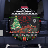 Monaco Christmas Spare Tire Cover with Race Car Christmas Tree and Snowflake Holiday - Wonder Print Shop