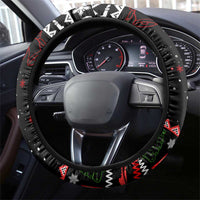 Monaco Christmas Steering Wheel Cover with Race Car Christmas Tree and Snowflake Holiday - Wonder Print Shop