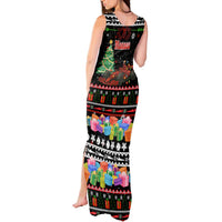 Monaco Christmas Tank Maxi Dress with Race Car Christmas Tree and Snowflake Holiday - Wonder Print Shop