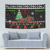Monaco Christmas Tapestry with Race Car Christmas Tree and Snowflake Holiday - Wonder Print Shop