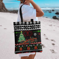 Monaco Christmas Tote Bag with Race Car Christmas Tree and Snowflake Holiday - Wonder Print Shop