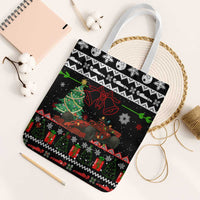 Monaco Christmas Tote Bag with Race Car Christmas Tree and Snowflake Holiday - Wonder Print Shop