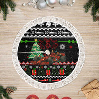 Monaco Christmas Tree Skirt with Race Car Christmas Tree and Snowflake Holiday - Wonder Print Shop