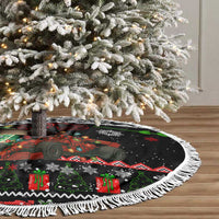 Monaco Christmas Tree Skirt with Race Car Christmas Tree and Snowflake Holiday - Wonder Print Shop