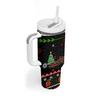 Monaco Christmas Tumbler With Handle with Race Car Christmas Tree and Snowflake Holiday - Wonder Print Shop
