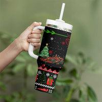 Monaco Christmas Tumbler With Handle with Race Car Christmas Tree and Snowflake Holiday - Wonder Print Shop