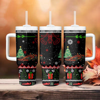 Monaco Christmas Tumbler With Handle with Race Car Christmas Tree and Snowflake Holiday - Wonder Print Shop