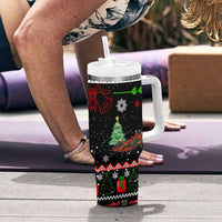 Monaco Christmas Tumbler With Handle with Race Car Christmas Tree and Snowflake Holiday - Wonder Print Shop
