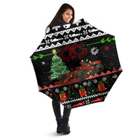 Monaco Christmas Umbrella with Race Car Christmas Tree and Snowflake Holiday - Wonder Print Shop