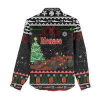 Monaco Christmas Women Casual Shirt with Race Car Christmas Tree and Snowflake Holiday - Wonder Print Shop