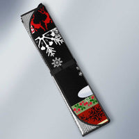 Monaco Christmas Auto Sun Shade with Santa Claus Sports Car Snowflakes and Luxury Holiday - Wonder Print Shop