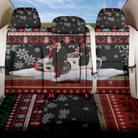 Monaco Christmas Back Car Seat Cover with Santa Claus Sports Car Snowflakes and Luxury Holiday - Wonder Print Shop