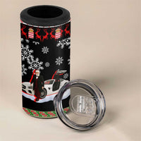 Monaco Christmas 4 in 1 Can Cooler Tumbler with Santa Claus Sports Car Snowflakes and Luxury Holiday - Wonder Print Shop