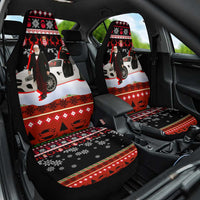 Monaco Christmas Car Seat Cover with Santa Claus Sports Car Snowflakes and Luxury Holiday - Wonder Print Shop
