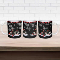 Monaco Christmas Ceramic Mug with Santa Claus Sports Car Snowflakes and Luxury Holiday - Wonder Print Shop