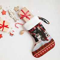 Monaco Christmas Stocking with Santa Claus Sports Car Snowflakes and Luxury Holiday - Wonder Print Shop