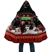 Monaco Christmas Cloak with Santa Claus Sports Car Snowflakes and Luxury Holiday - Wonder Print Shop