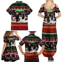 Monaco Christmas Family Matching Summer Maxi Dress and Hawaiian Shirt with Santa Claus Sports Car Snowflakes and Luxury Holiday - Wonder Print Shop