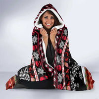 Monaco Christmas Hooded Blanket with Santa Claus Sports Car Snowflakes and Luxury Holiday - Wonder Print Shop