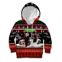 Monaco Christmas Kid Hoodie with Santa Claus Sports Car Snowflakes and Luxury Holiday - Wonder Print Shop
