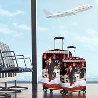 Monaco Christmas Luggage Cover with Santa Claus Sports Car Snowflakes and Luxury Holiday - Wonder Print Shop