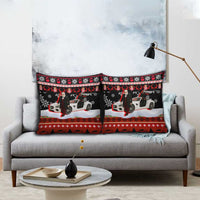 Monaco Christmas Pillow Cover with Santa Claus Sports Car Snowflakes and Luxury Holiday - Wonder Print Shop