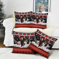 Monaco Christmas Pillow Cover with Santa Claus Sports Car Snowflakes and Luxury Holiday - Wonder Print Shop