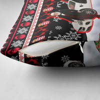 Monaco Christmas Pillow Cover with Santa Claus Sports Car Snowflakes and Luxury Holiday - Wonder Print Shop